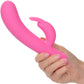 First Time Rechargeable Bunny Waterproof Silicone Dual Stimulation Vibrator By CalExotics - Pink