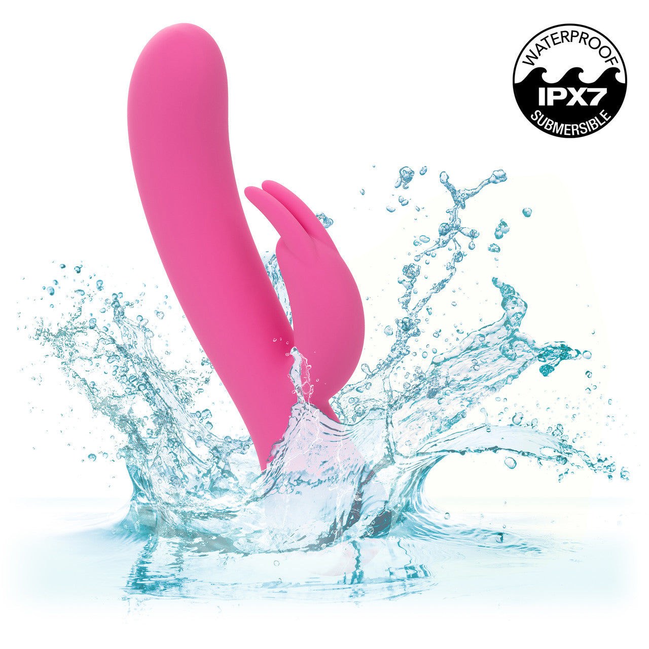 First Time Rechargeable Bunny Waterproof Silicone Dual Stimulation Vibrator By CalExotics - Pink