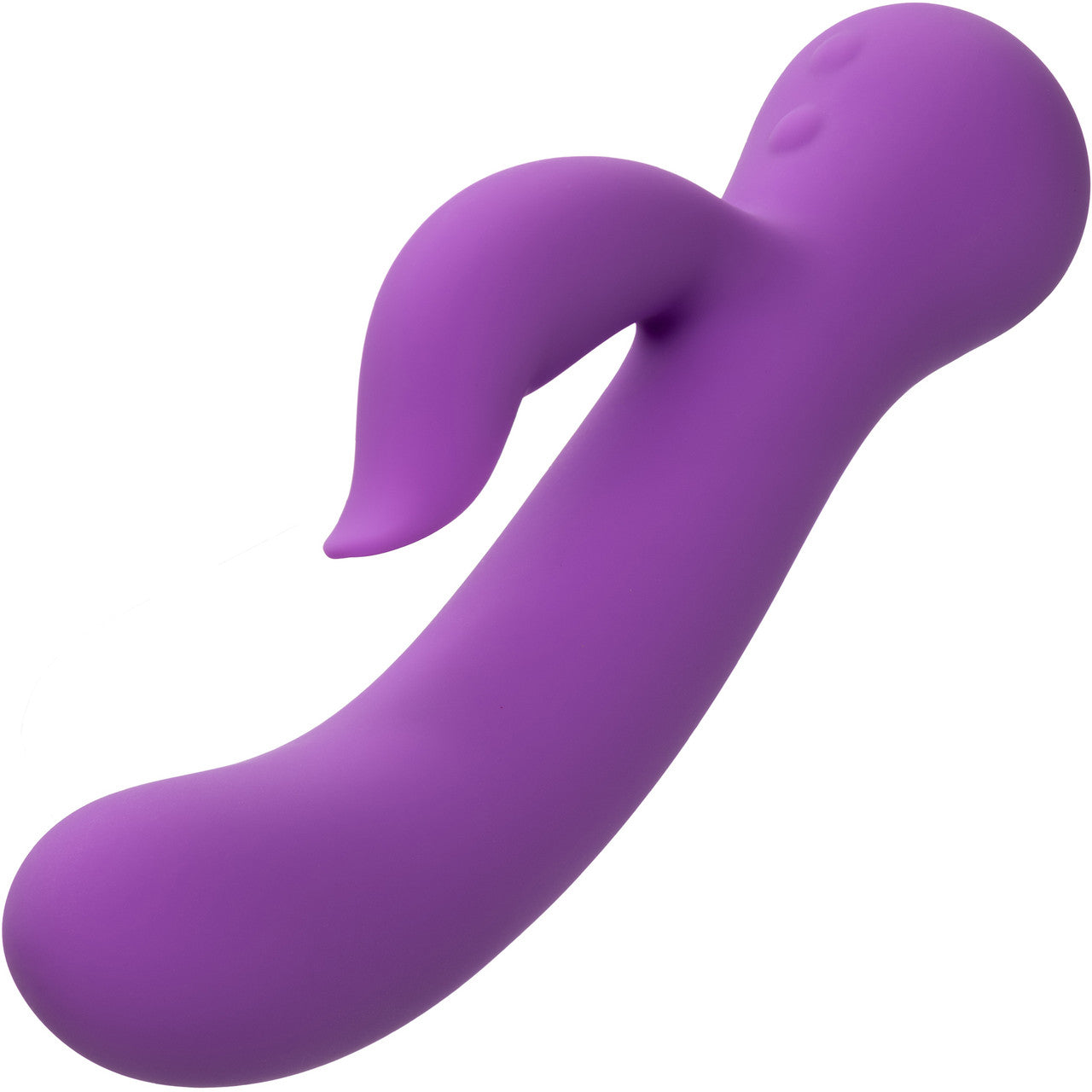 First Time Rechargeable Pleaser Waterproof Silicone Dual Stimulation Vibrator By CalExotics - Purple