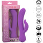 First Time Rechargeable Pleaser Waterproof Silicone Dual Stimulation Vibrator By CalExotics - Purple