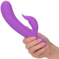 First Time Rechargeable Pleaser Waterproof Silicone Dual Stimulation Vibrator By CalExotics - Purple