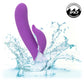 First Time Rechargeable Pleaser Waterproof Silicone Dual Stimulation Vibrator By CalExotics - Purple