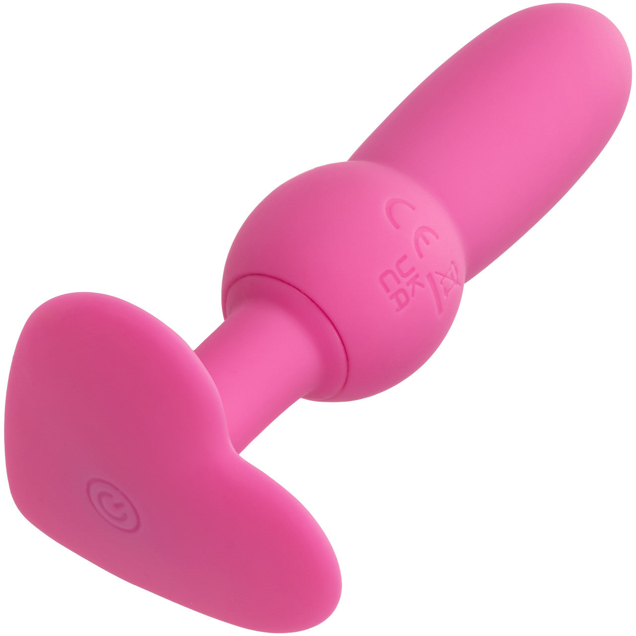 First Time Vibrating Beaded Probe Rechargeable Waterproof Silicone Butt Plug By CalExotics - Pink