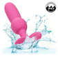 First Time Vibrating Beaded Probe Rechargeable Waterproof Silicone Butt Plug By CalExotics - Pink