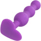 First Time Triple Beaded Probe Rechargeable Silicone Vibrating Butt Plug By CalExotics - Purple