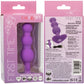 First Time Triple Beaded Probe Rechargeable Silicone Vibrating Butt Plug By CalExotics - Purple