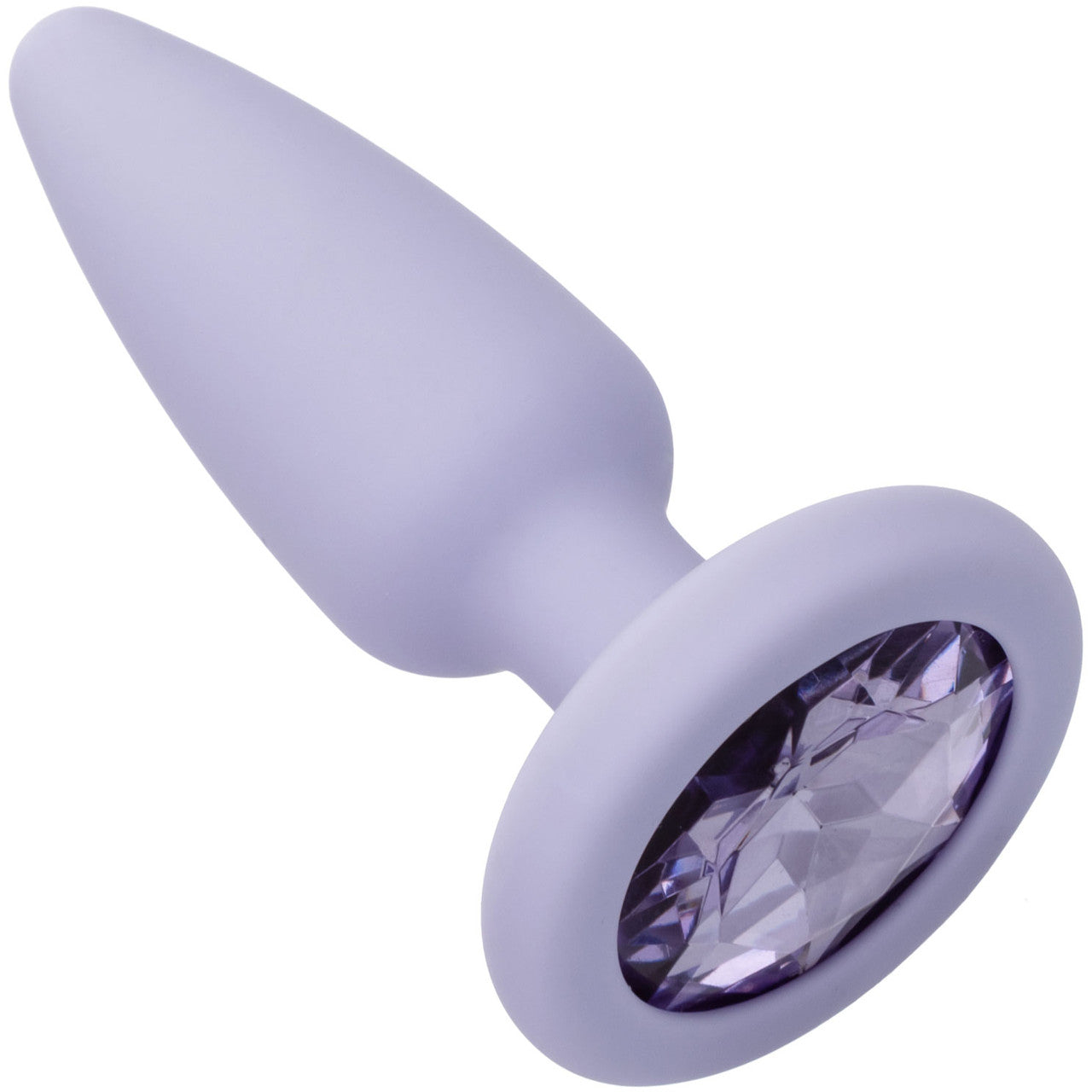 First Time Crystal Booty Silicone Anal Trainer Kit With Three Jeweled Plugs by CalExotics - Purple