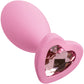 First Time Crystal Booty Duo Silicone Anal Plug 2 Piece Set By CalExotics - Pink