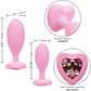 First Time Crystal Booty Duo Silicone Anal Plug 2 Piece Set By CalExotics - Pink