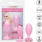 First Time Crystal Booty Duo Silicone Anal Plug 2 Piece Set By CalExotics - Pink