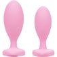 First Time Crystal Booty Duo Silicone Anal Plug 2 Piece Set By CalExotics - Pink