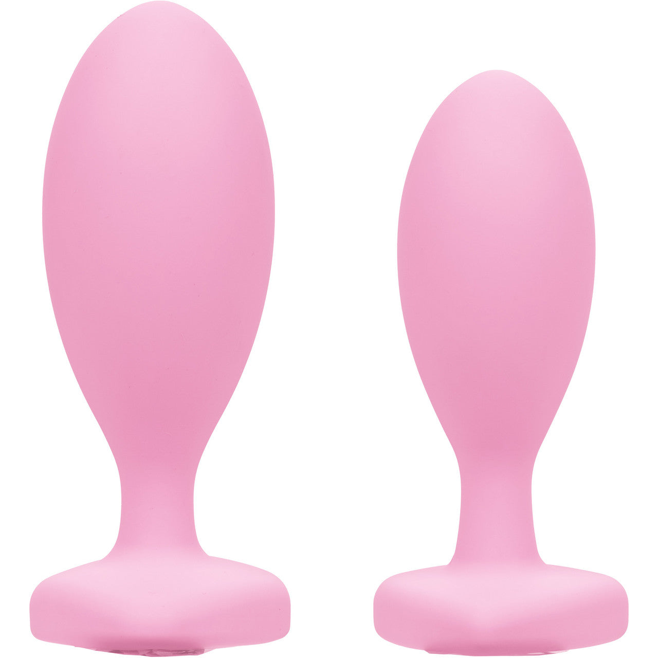 First Time Crystal Booty Duo Silicone Anal Plug 2 Piece Set By CalExotics - Pink