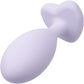 First Time Crystal Booty Duo Silicone Anal Plug 2 Piece Set By CalExotics - Purple