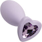 First Time Crystal Booty Duo Silicone Anal Plug 2 Piece Set By CalExotics - Purple