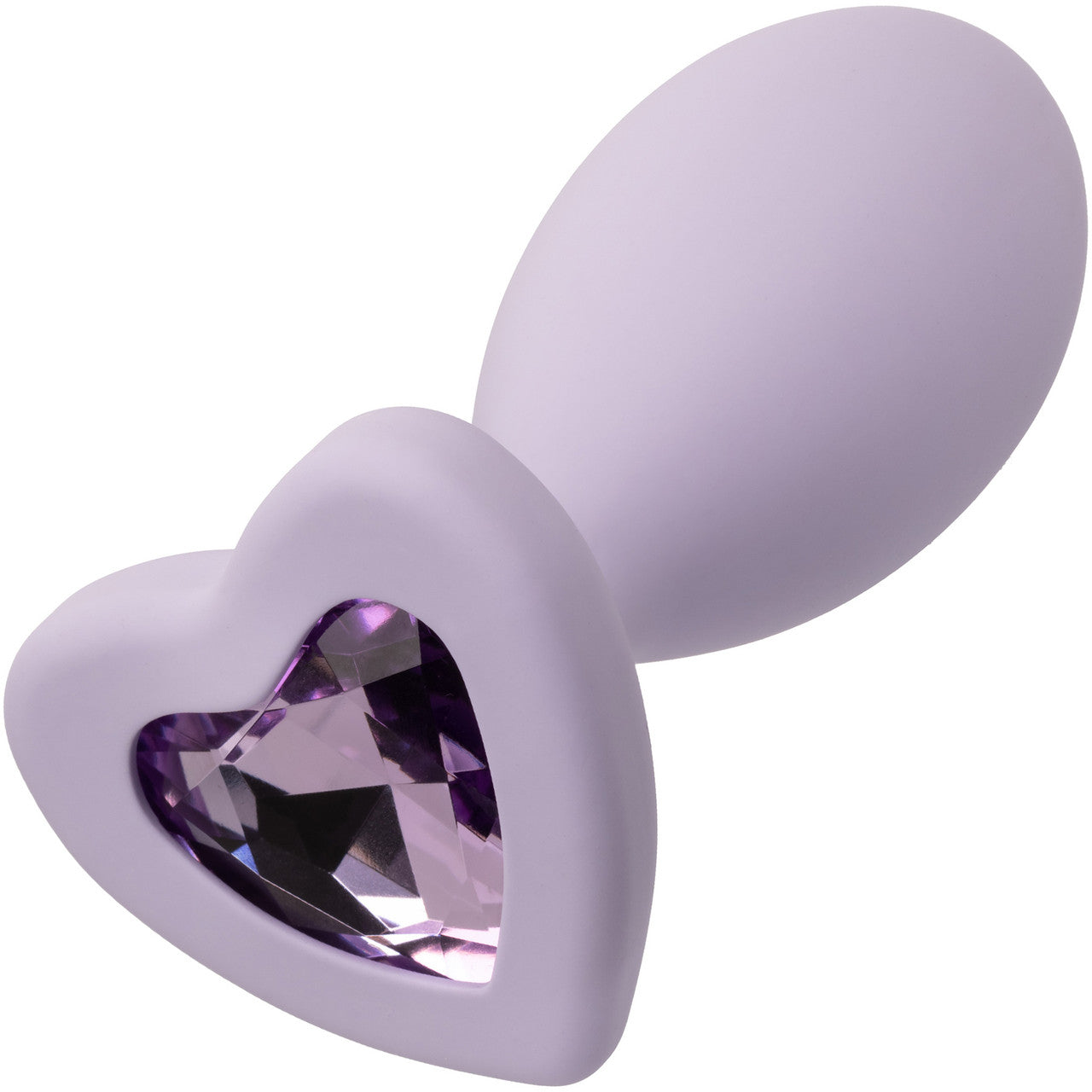 First Time Crystal Booty Duo Silicone Anal Plug 2 Piece Set By CalExotics - Purple