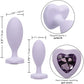 First Time Crystal Booty Duo Silicone Anal Plug 2 Piece Set By CalExotics - Purple