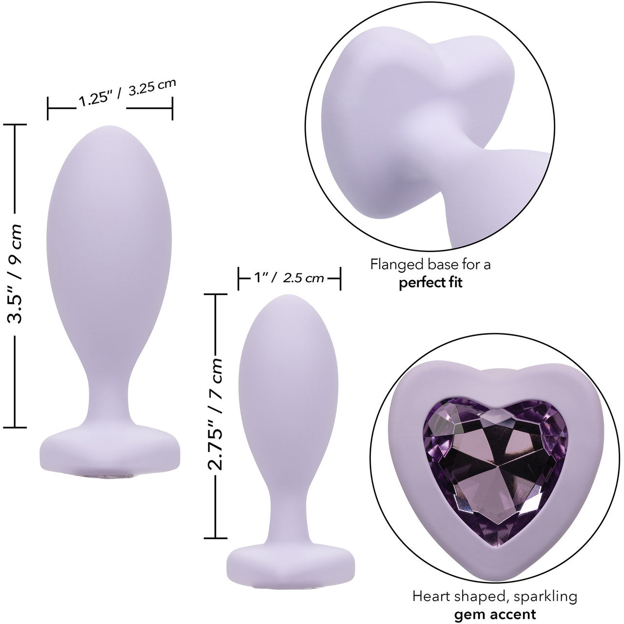 Silicone Anal Plug Set by CalExotics Silicone Anal Plug Set by CalExotics