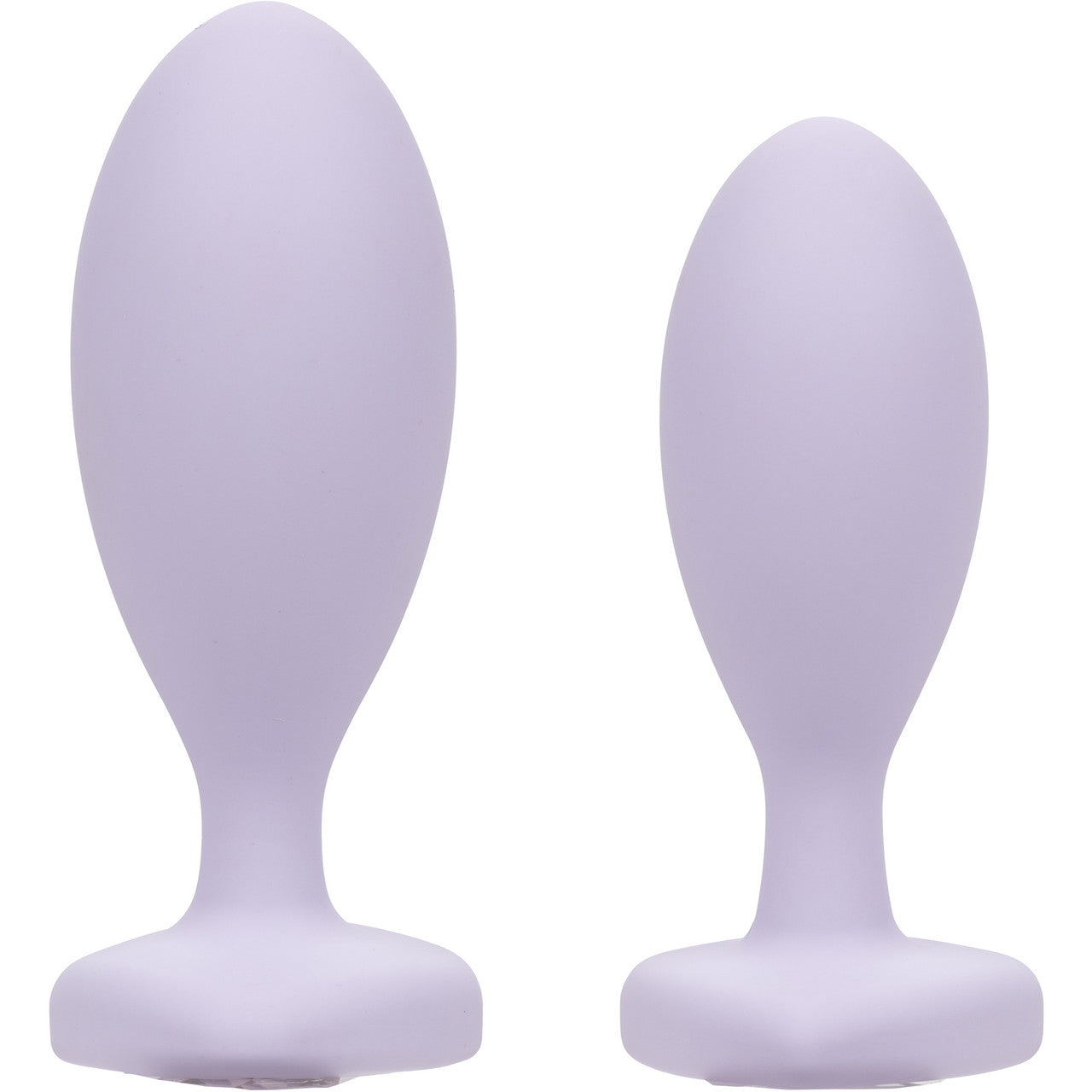 First Time Crystal Booty Duo Silicone Anal Plug 2 Piece Set By CalExotics - Purple