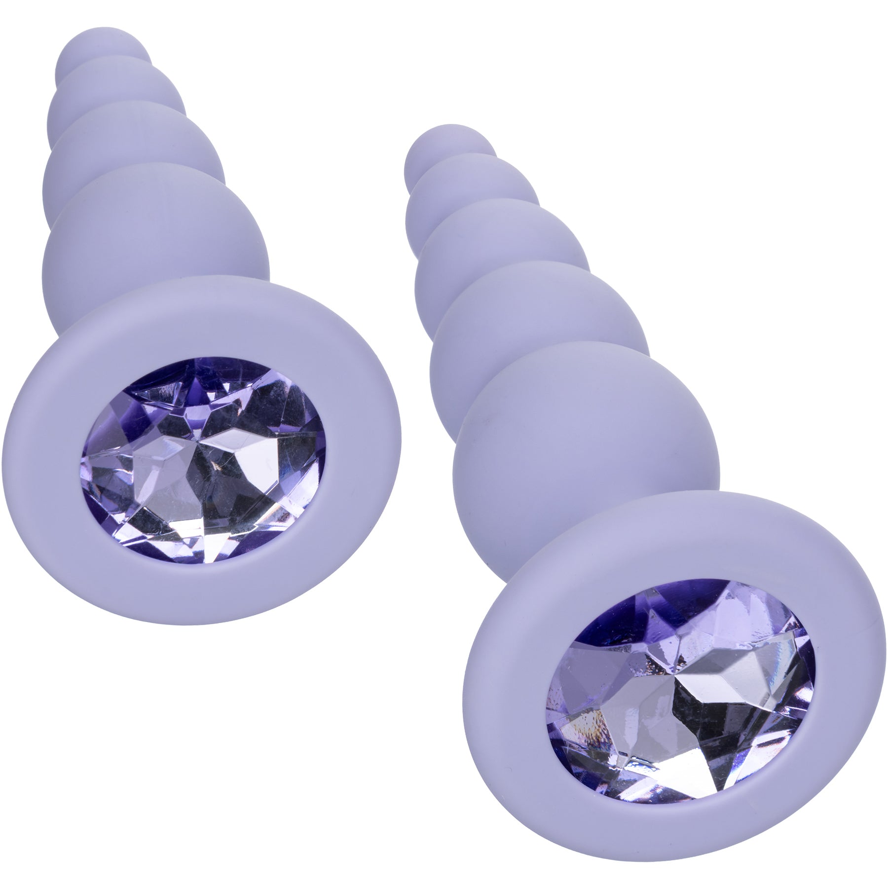 First Time® Crystal Beaded Duo Silicone Anal Probe 2 Piece Set