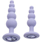 First Time® Crystal Beaded Duo Silicone Anal Probe 2 Piece Set