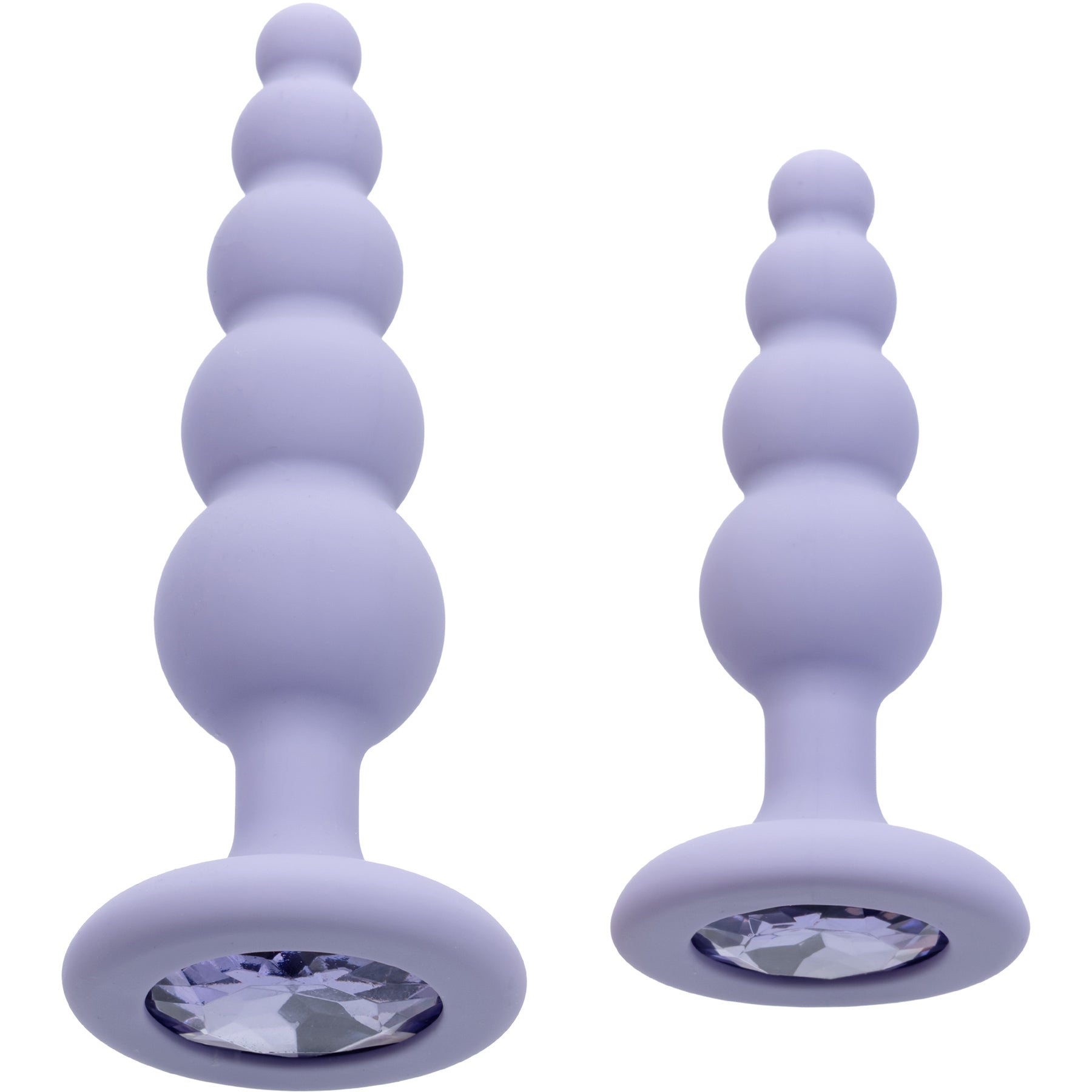 First Time® Crystal Beaded Duo Silicone Anal Probe 2 Piece Set