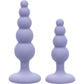 First Time® Crystal Beaded Duo Silicone Anal Probe 2 Piece Set