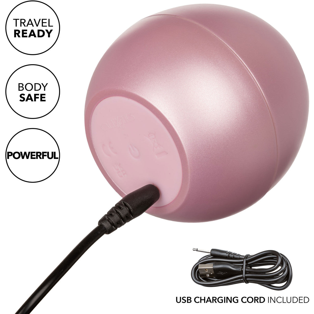 Opal Smooth Massager Rechargeable Waterproof Silicone Vibrator By CalExotics - Pink