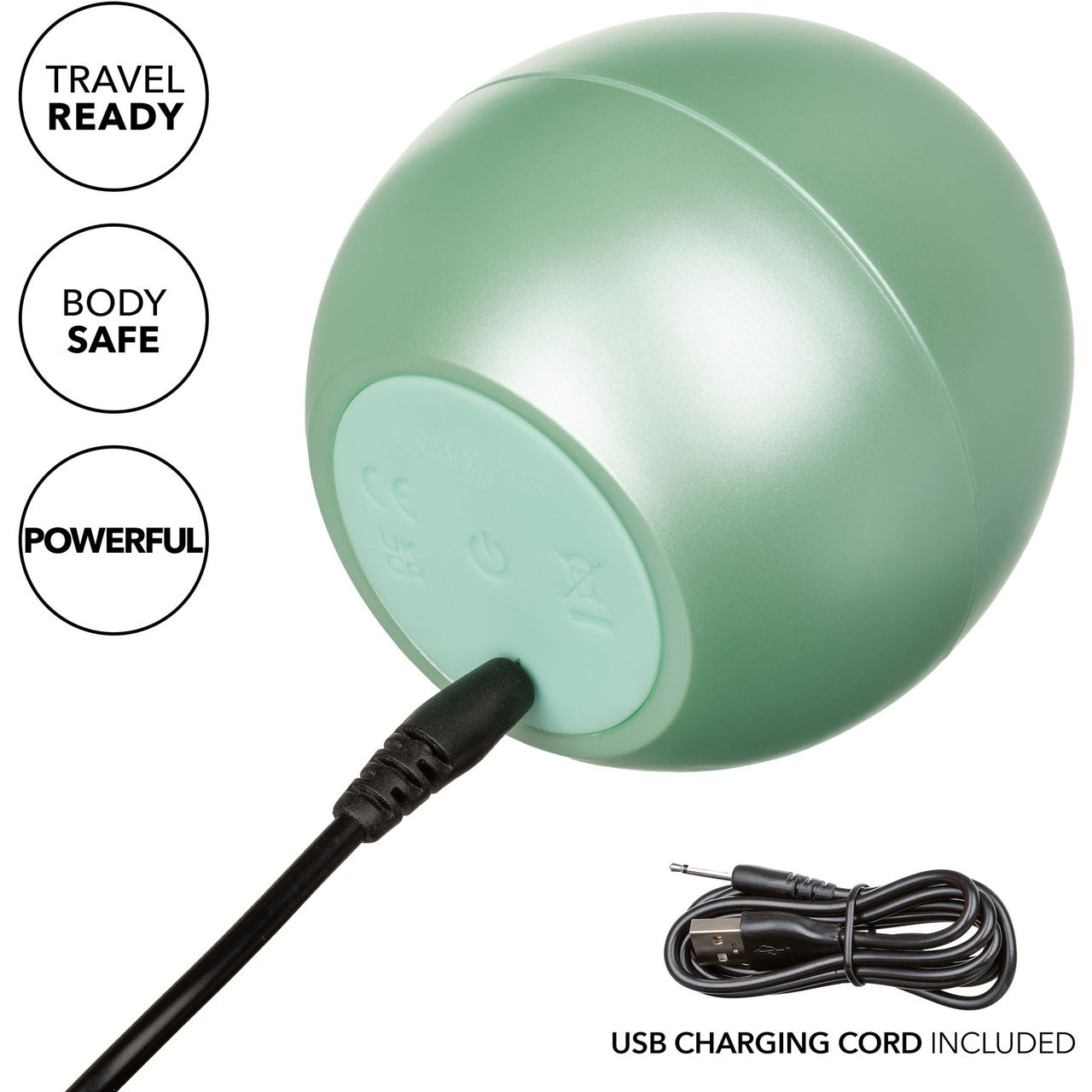 Opal Ripple Massager Rechargeable Waterproof Silicone Vibrator By CalExotics - Green
