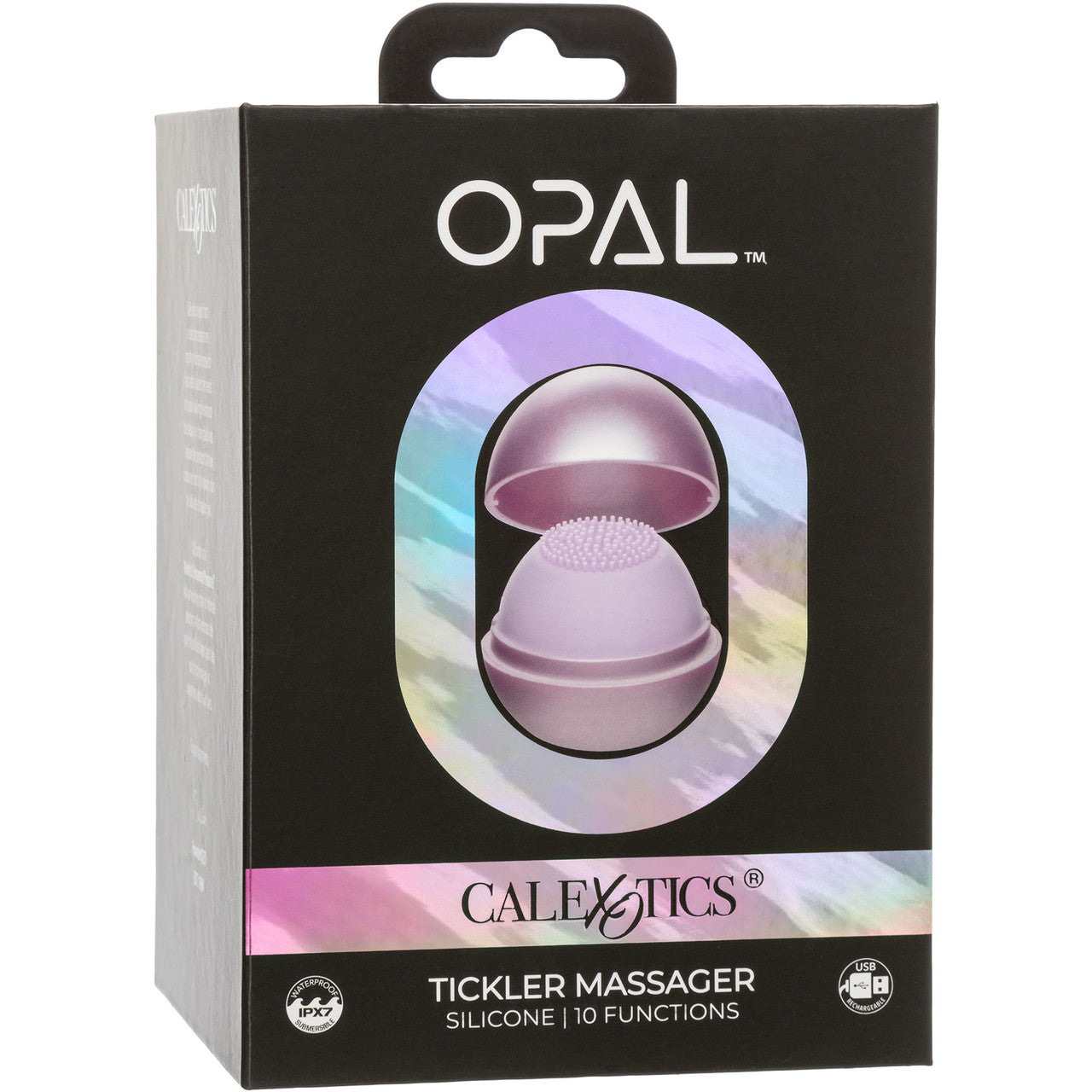 Opal Tickler Massager Rechargeable Waterproof Silicone Vibrator By CalExotics - Purple