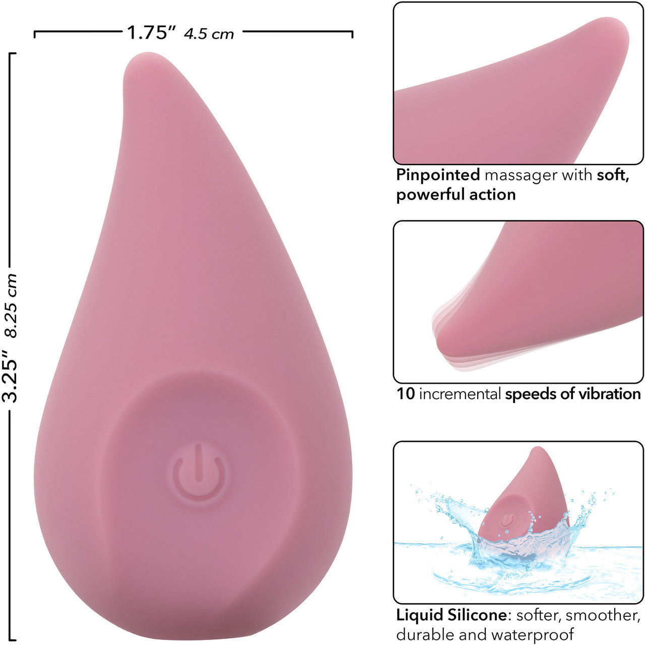 Mod Flair Rechargeable Waterproof Silicone Clitoral Stimulator By CalExotics - Pink