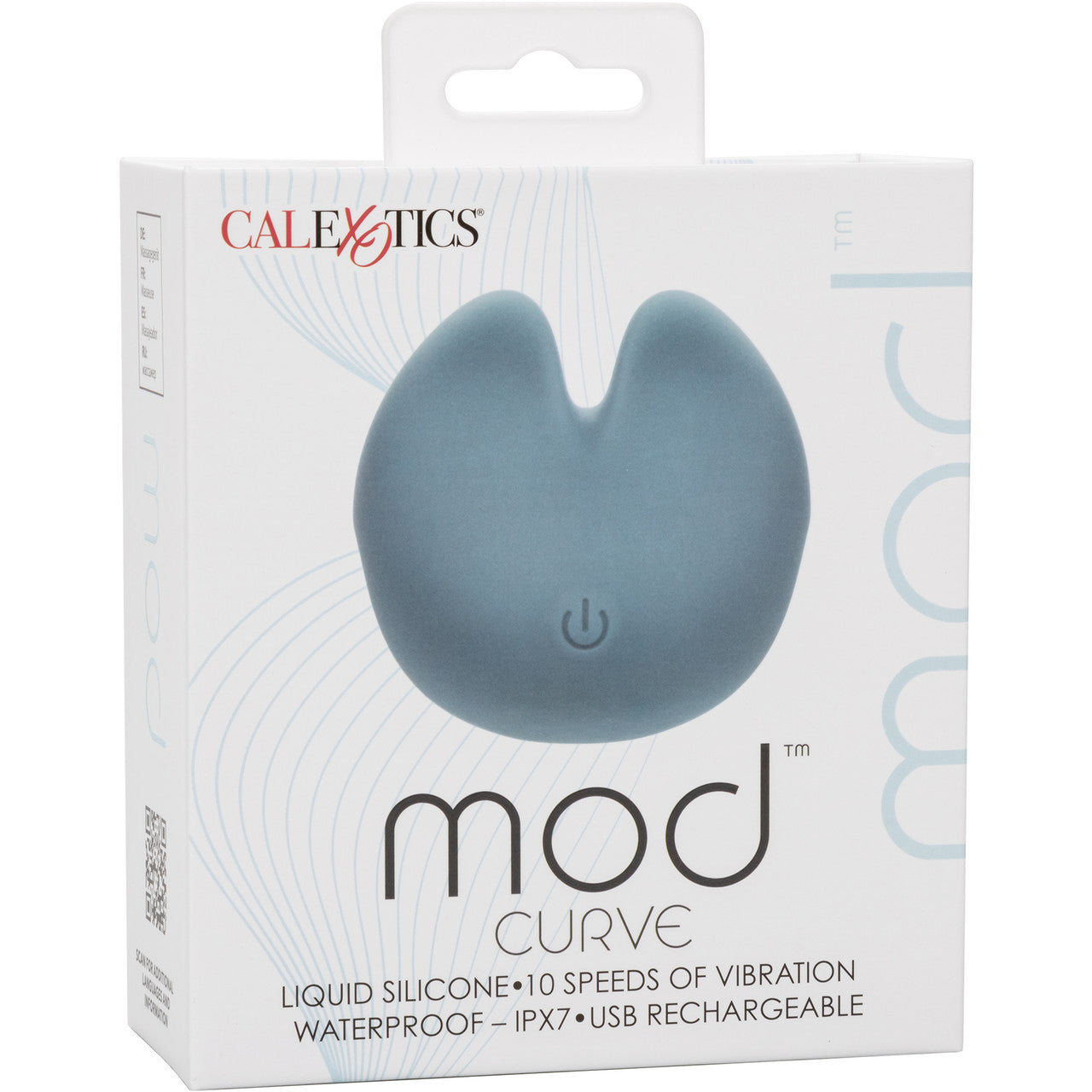 Mod Curve Rechargeable Waterproof Silicone Clitoral Stimulator By CalExotics - Blue