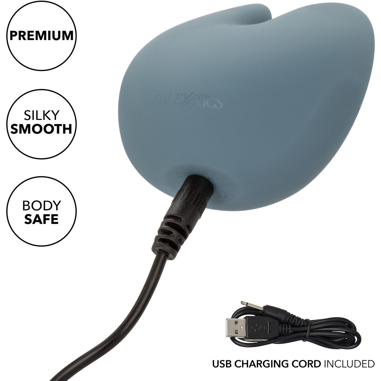 Mod Curve Rechargeable Waterproof Silicone Clitoral Stimulator By CalExotics - Blue