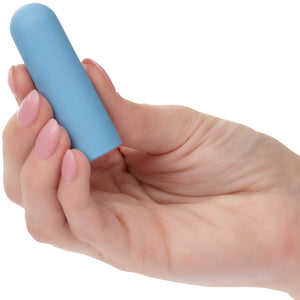 Turbo Buzz Rounded Mini Bullet Rechargeable Waterproof Vibrator By CalExotics - Blue