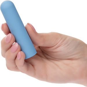 Turbo Buzz Rounded Bullet Rechargeable Waterproof Vibrator By CalExotics - Blue