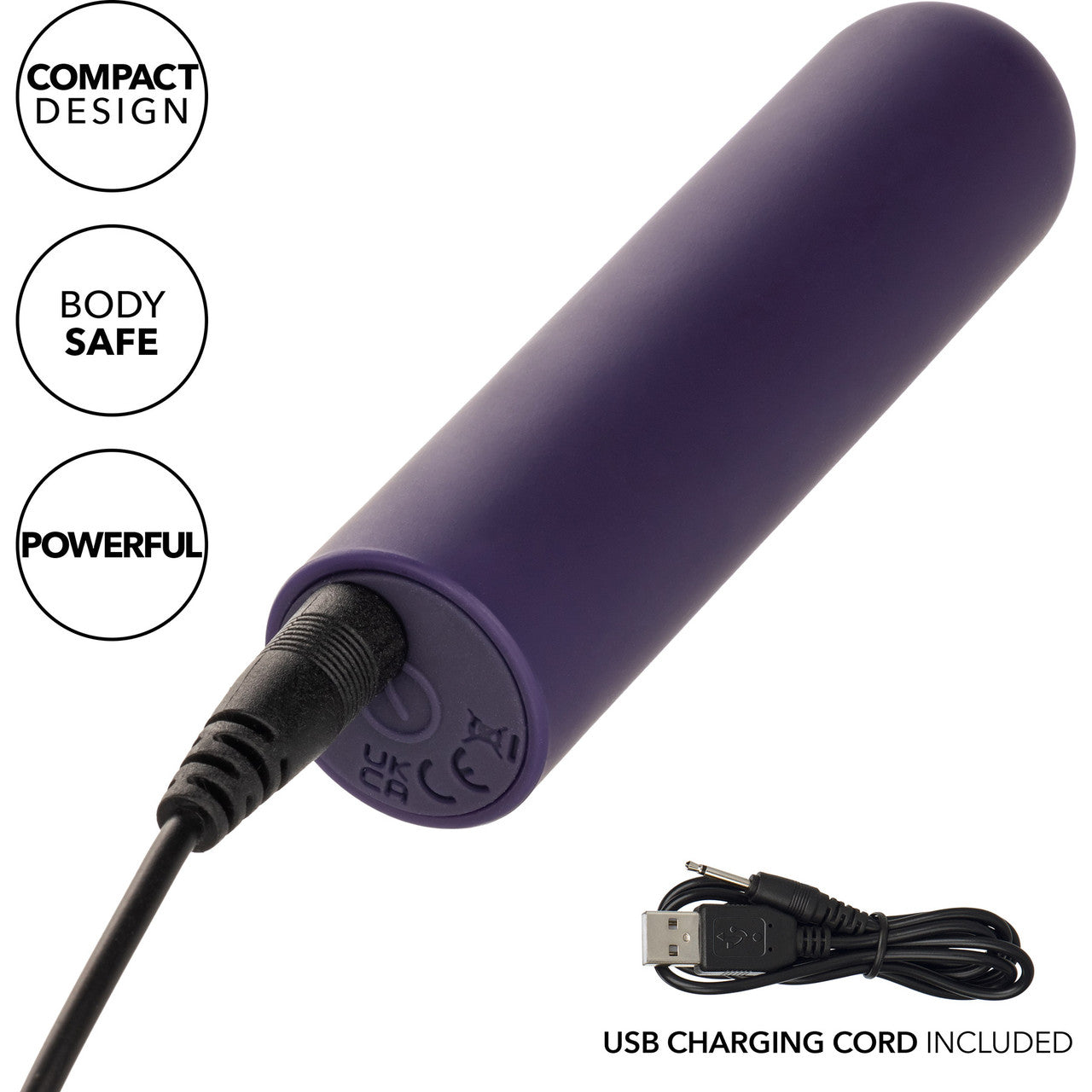 Turbo Buzz Rounded Bullet Rechargeable Waterproof Vibrator By CalExotics - Purple