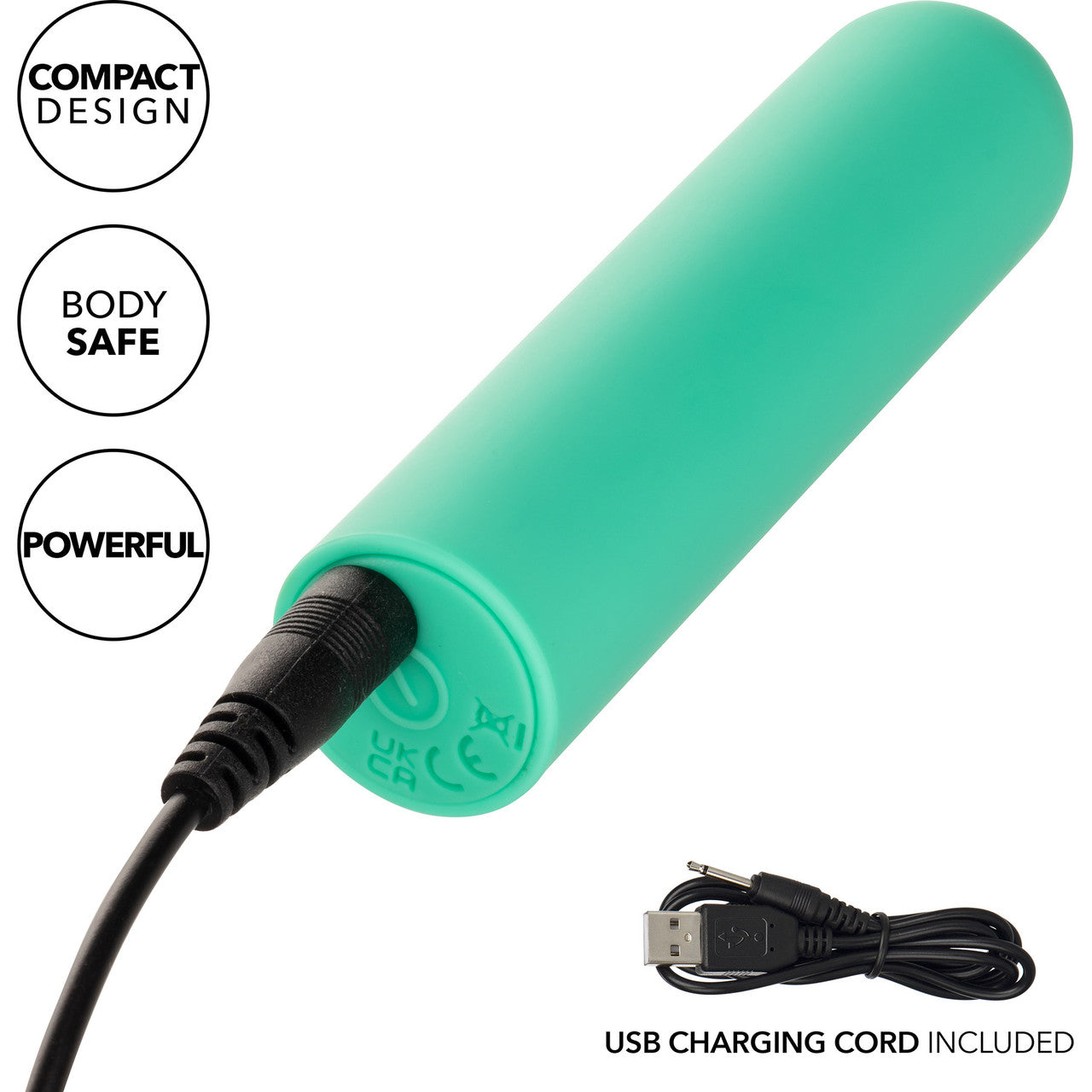 Turbo Buzz Rounded Bullet Rechargeable Waterproof Vibrator By CalExotics - Green