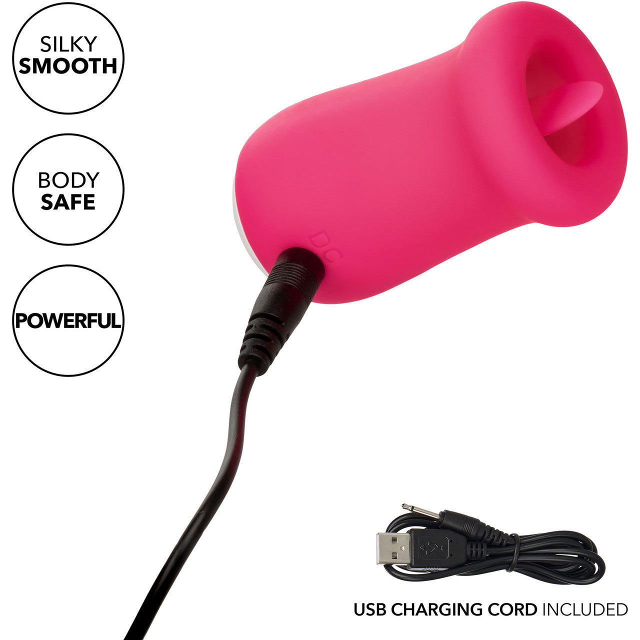 Sugar Craze Rechargeable Waterproof Silicone Flickering Clitoral Stimulator By CalExotics - Pink