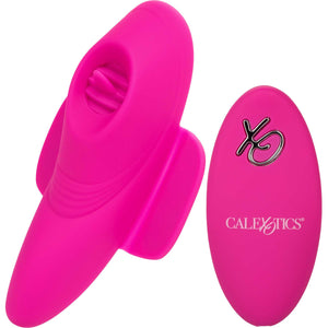 Lock-N-Play Remote Flicker Rechargeable Silicone Panty Teaser With Remote By CalExotics - Pink