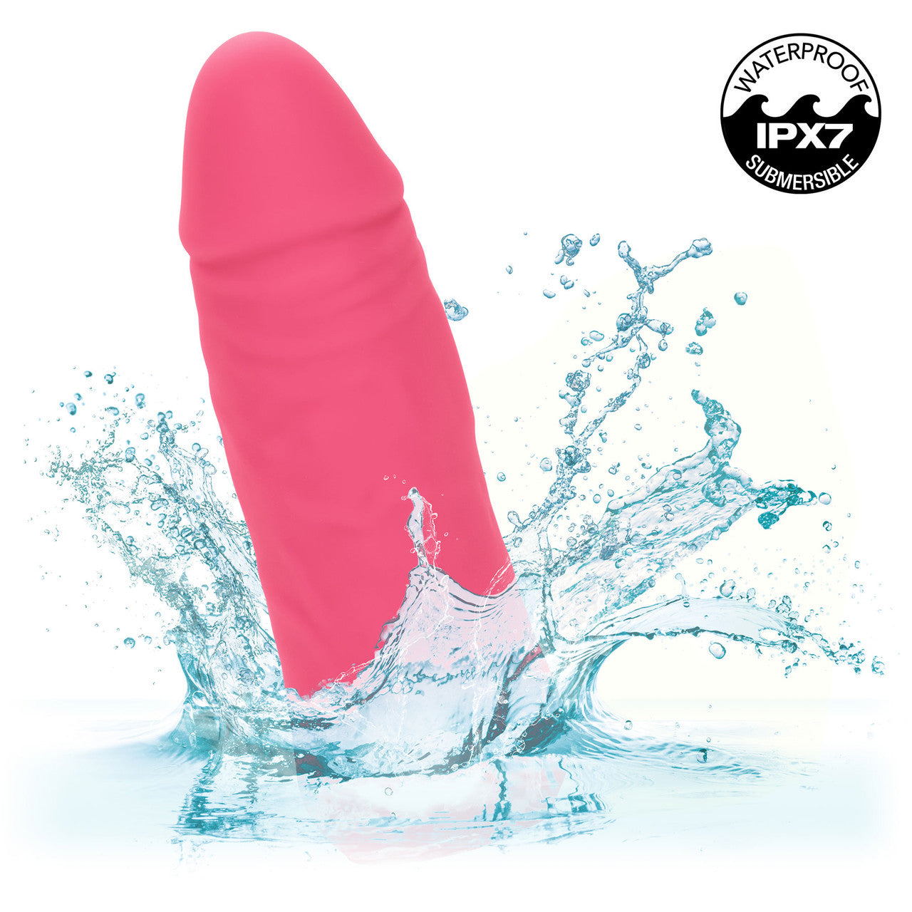 Mini Vibrating Studs Rechargeable Waterproof Silicone Dildo By CalExotics - Pink