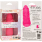 Mini Vibrating Studs Rechargeable Waterproof Silicone Dildo By CalExotics - Pink