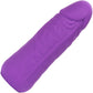 Mini Vibrating Studs Rechargeable Waterproof Silicone Dildo By CalExotics - Purple