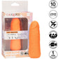 Mini Vibrating Studs Rechargeable Waterproof Silicone Dildo By CalExotics - Orange