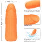 Mini Vibrating Studs Rechargeable Waterproof Silicone Dildo By CalExotics - Orange