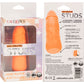 Mini Vibrating Studs Rechargeable Waterproof Silicone Dildo By CalExotics - Orange