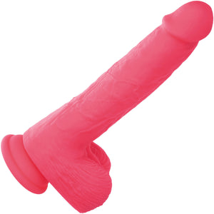 Studs 7" Rechargeable Rumbling & Thrusting Silicone Suction Cup Dildo By CalExotics - Pink