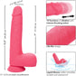 Studs 7" Rechargeable Rumbling & Thrusting Silicone Suction Cup Dildo By CalExotics - Pink