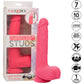 Studs 7" Rechargeable Rumbling & Thrusting Silicone Suction Cup Dildo By CalExotics - Pink