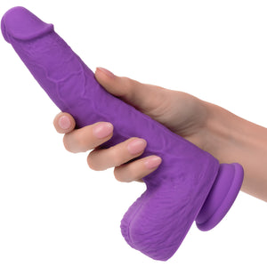 Studs 7" Rechargeable Gyrating & Thrusting Silicone Suction Cup Dildo By CalExotics - Purple