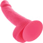 Neon Silicone Studs 6" Realistic Suction Cup Dildo With Balls By CalExotics - Pink