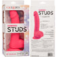 Neon Silicone Studs 6" Realistic Suction Cup Dildo With Balls By CalExotics - Pink